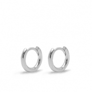 Fornituras metálicas DQ pendientes criollas 11mm Plateado (sin níquel)