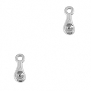 Colgantes met&aacute;licos DQ gota Plata vieja (sin n&iacute;quel)