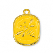 Colgantes metálicos DQ abeja Amarillo-Dorado (sin níquel)