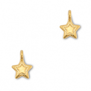 Colgantes metálicos DQ estrella Dorado (sin níquel)