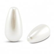 Imitación de perlas de agua dulce gota Blanco