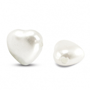 Imitación de perlas de agua dulce corazón Blanco