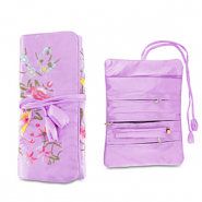 Estuche de joyas para viaje con flores P&uacute;rpura lila