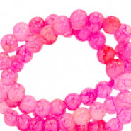Abalorios de cristal 4 mm moteados Rosa