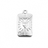 BY31&reg; Colgantes Acero Inox carta de coraz&oacute;n Plateado
