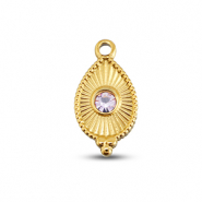 BY31&reg; Colgantes Acero Inox gota Dorado-lila claro