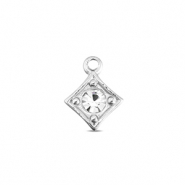 BY31&reg; Colgantes Acero Inox rombo Plateado-cristal