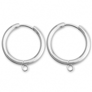 Pendientes Criolla Acero Inox con anilla 23mm Plata