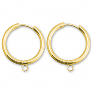 Pendientes Criolla Acero Inox con anilla 21mm Dorado