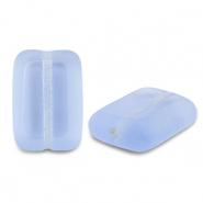 Abalorios Checos TCB rectangle 12x8mm Transparente azul