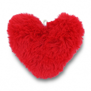 Colgantes llamativos Pompón corazón Rojo
