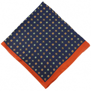 Pañuelo con motivo de lentejuelas Azul oscuro-marrón cobre
