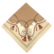 Pañuelo con cadena Marrón claro-marrón-rojo