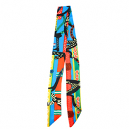Bandana Pañuelo con estampado vibrante Multicolor-rojo-azul