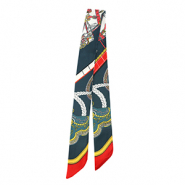 Bandana Pañuelo con caballo Gris oscuro-rojo-amarillo
