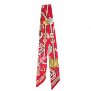 Bandana Pañuelo con corazón/cinturones de cuero Rojo-marrón-gris claro