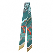 Bandana Pañuelo con caballo Verde teal-azul claro-marrón claro