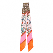 Bandana Pañuelo con estampado vibrante Rosa claro-naranja-rosa