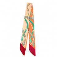 Bandana Pañuelo con serpiente Naranja albaricoque-verde-rojo oscuro