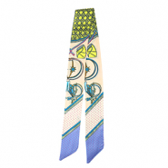Bandana Pañuelo con estampado vibrante Rosa salmón claro-amarillo-púrpura