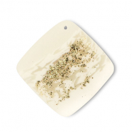 Colgantes de pol&iacute;meros rombo Blancuzco-beige-dorado
