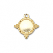 BY31® Colgantes Acero Inox con engaste para SS16 base plana Dorado