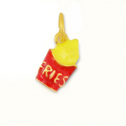 Colgantes met&aacute;licos papas fritas Rojo-amarillo-dorado