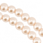 Perlas de cristal 8mm Marrón beige