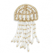 Broches medusa Blanco-dorado