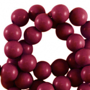 Abalorios acrílicos 8 mm brillante Rojo cereza