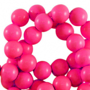 Abalorios acrílicos 8 mm brillante Rosa fucsia