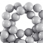 Abalorios acrílicos 4 mm brillante Gris