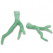 Colgantes acrílicos coral Verde-blanco mármol