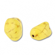 Abalorios de cerámica irregular Amarillo