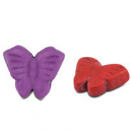 Abalorios de cerámica mariposa Multicolor