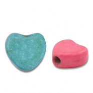 Abalorios de cerámica corazón Multicolor
