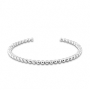 Pulseras Acero Inox bangle Plateado