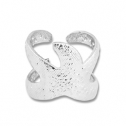Anillos Acero Inox estrella de mar Plateado