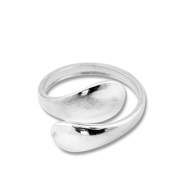 Anillos Acero Inox gota Plateado