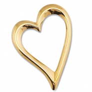 Colgantes Acero Inox corazón Dorado