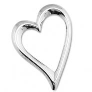Colgantes Acero Inox corazón Plateado