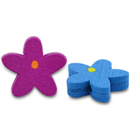 Abalorios de madera flor Multicolor