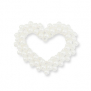 Colgantes llamativos corazón Blanco