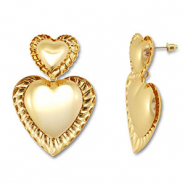 Pendientes trendy corazón Dorado
