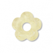 Abalorios de vidrio flor Amarillo
