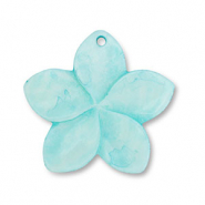 Colgante conchas flor Azul claro