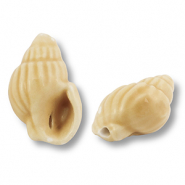 Abalorios de cerámica bocina Amarillo vainilla