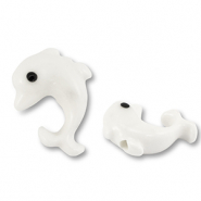 Abalorios de cerámica delfín Blanco