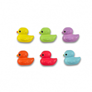 Abalorios met&aacute;licos esmalte pato Multicolor