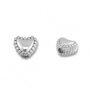 Abalorios Acero Inox corazón Plateado